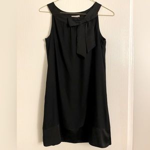 H&M Sleeveless Black MIDI Dress with Bow - Size 8